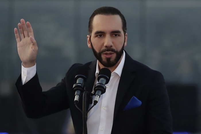 Nayib Bukele, der salvadorianische Präsident, spricht während der Einweihung der Google-Büros in San Salvador. Foto: epa/Rodrigo Sura