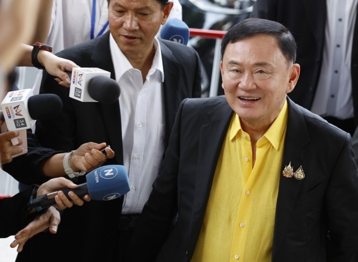 Thaksin Shinawatra wurde aufgrund schwerer Krankheit weiter im Police General Hospital behandelt. Foto: epa-efe/Narong Sangnak