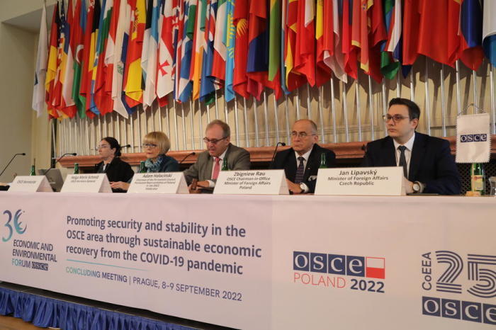 Wirtschafts- und Umweltforum der OSZE in Prag. Foto: epa/Albert Zawada