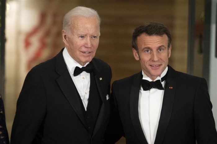 Die Bidens sind Gastgeber des Staatsbesuchs von Präsident Macron und Frau Marcon aus Frankreich. Foto: epa/Chris Kleponis