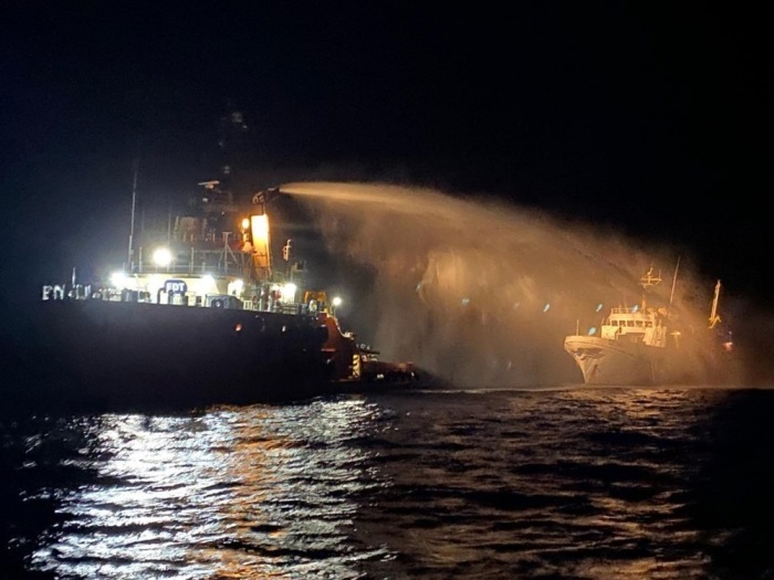 Ein Schiff der Freedom Flotilla auf dem Weg nach Gaza wurde vor Malta von einer israelischen Drohne getroffen. Foto: epa/Malta Government Press Office
