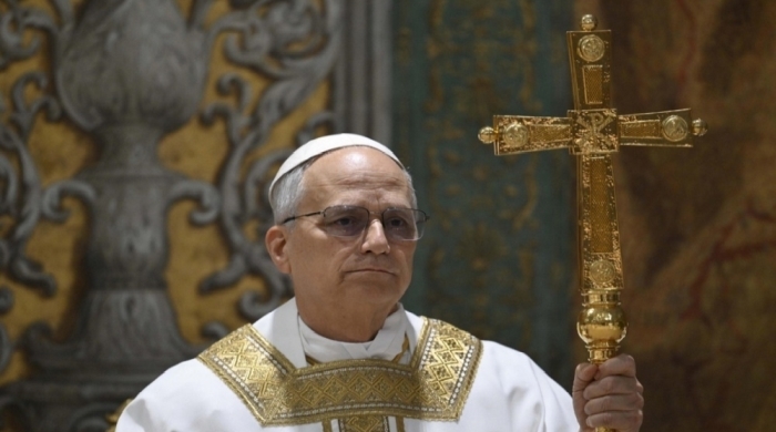 Papst Leo XIV. feiert eine Messe mit den Kardinalselektoren in der Sixtinischen Kapelle. Foto: epa/Vatican Media