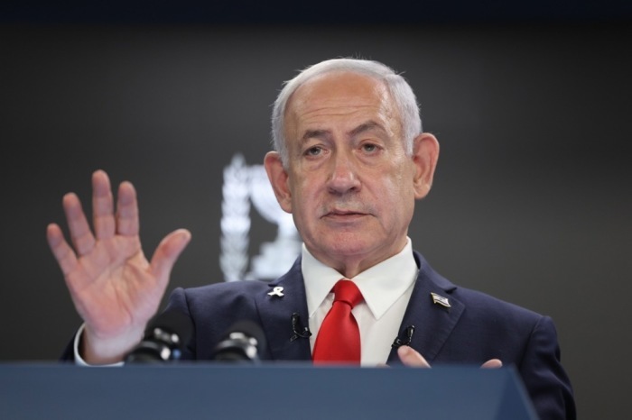 Israels Premierminister Benjamin Netanjahu spricht bei einer Pressekonferenz in Jerusalem. Foto: epa/Abir Sultan/pool