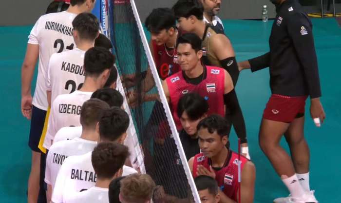 Thailands Volleyball-Nationalmannschaft belegte beim AVC Men's Volleyball Cup 2026 in Indien den sechsten Platz und verpasste nach einer Niederlage gegen Kasachstan Rang fünf. Foto: Sea Sports News