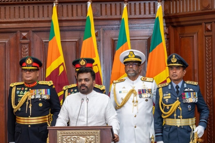 Anura Kumara Dissanayake wird als neuer Präsident von Sri Lanka vereidigt. Foto: epa/Sri Lanka President Media Division / Handout