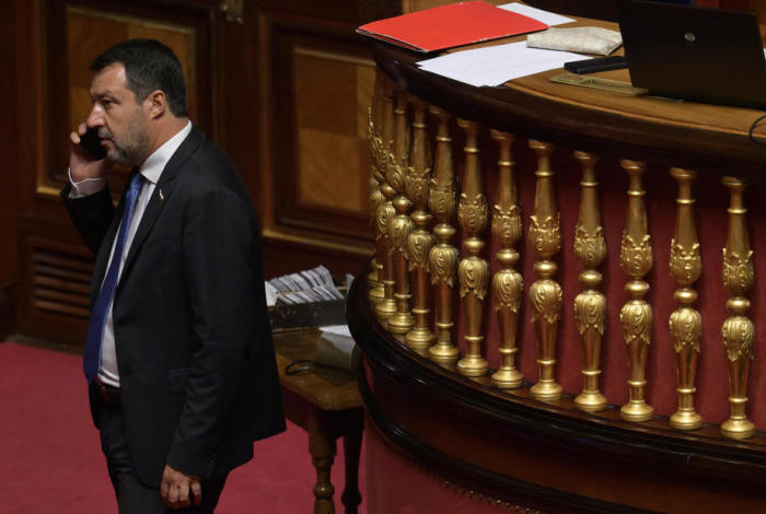 Lega-Sekretär Matteo Salvini. Foto: epa/Claudio Peri