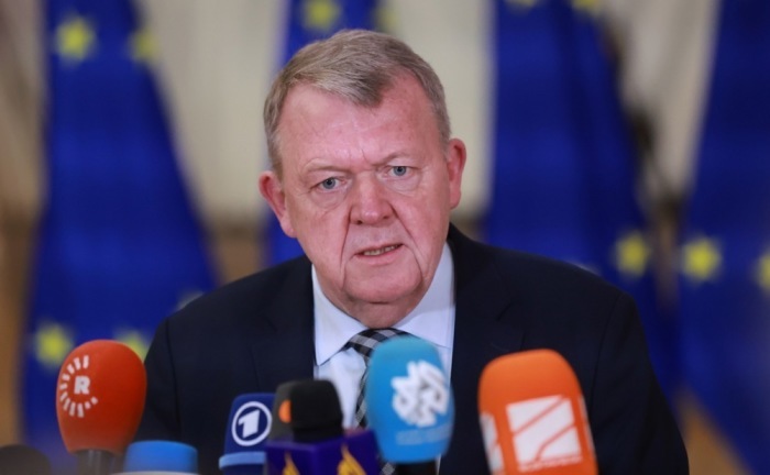 Der dänische Außenminister Lars Lokke Rasmussen spricht zu Beginn einer Tagung des Rates „Auswärtige Angelegenheiten“ vor der Presse. Foto: epa/Olivier Hoslet