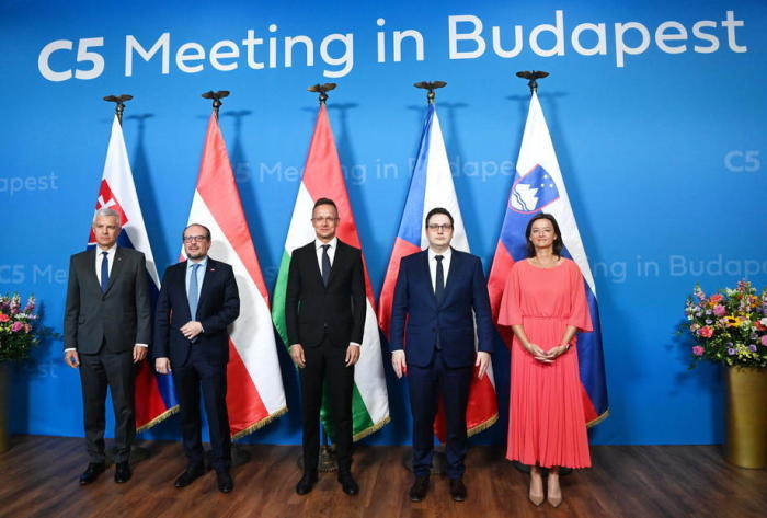 Treffen der Central Five in Ungarn. Foto: epa/Noemi Bruzak