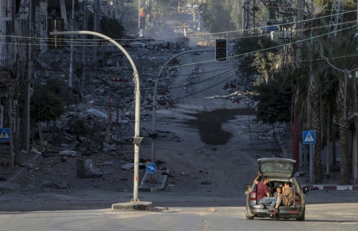 Verwüstung im Gaza-Streifen vor der erwarteten israelischen Bodeninvasion. Foto: epa/Mohammed Saber
