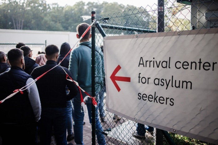 Registrierzentrum für Asylbewerber in Berlin. Foto: epa/Clemens Bilan