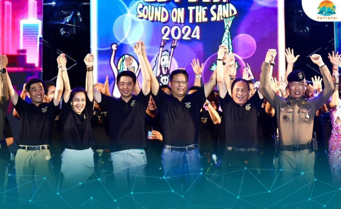 Das Pattaya Music Festivals 2024 zog mit spektakulären Auftritten und einer lebendigen Atmosphäre am Pattaya Beach eine internationale Menge an. Foto: Pr Pattaya