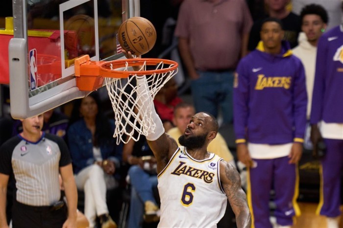 Der Stürmer der Los Angeles Lakers, LeBron James, in Los Angeles. Foto: epa/Allison Dinner Shutterstock Out