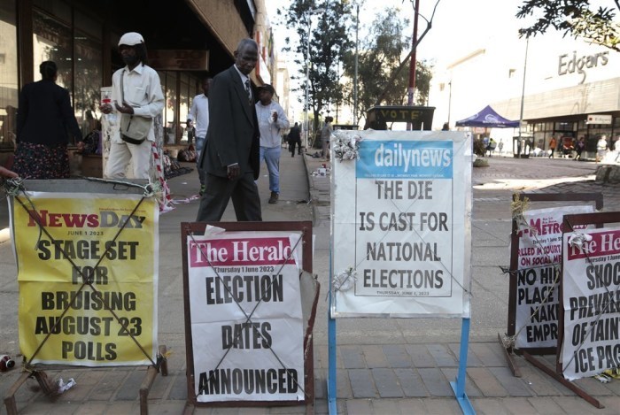 Termin für die Parlamentswahlen in Simbabwe im Jahr 2023 angekündigt. Foto: epa/Aaron Ufumeli