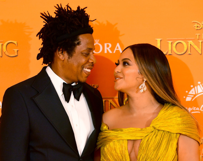 Jay-Z und Beyonce besuchen die Europa-Premiere von «König der Löwen» im Leicester Sqaure. Foto: Ian West/Pa Wire/dpa