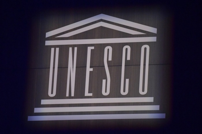 Dieses Bild zeigt das Logo der UNESCO. Foto: epa/Julien De Rosa