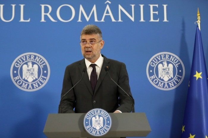 Rumäniens Premierminister Marcel Ciolacu in Bukarest. Foto: epa/Robert Ghement