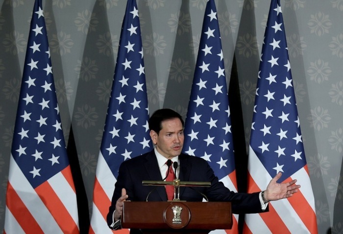 Der US-Außenminister Marco Rubio besucht Neu-Delhi. Foto: epa/Rajat Gupta