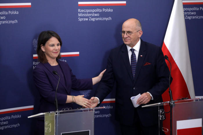 Die deutsche Außenministerin Annalena Baerbock besucht Polen. Foto: epa/Albert Zawada