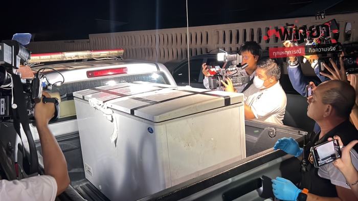 In dieser Tiefkühltruhe wurde die zerstückelte Leiche des deutschen Geschäftsmannes in Pattaya gefunden. Foto: ที่นี่ พัทยา