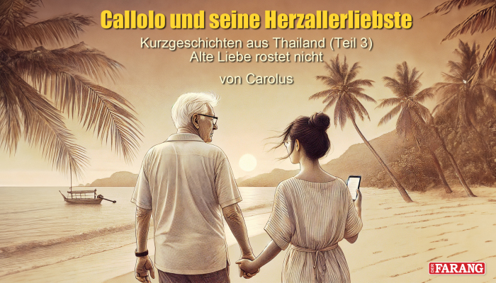 Diese eindrucksvolle Szene zeigt Callolo und seine Herzallerliebste Nai in einem freudigen und herzlichen Moment ihres gemeinsamen Lebens, inspiriert von Ce-eff Krügers Erzählungen. Illustration: Generiert von OpenAI's DALL·E