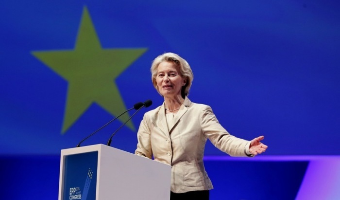 Die Präsidentin der Europäischen Kommission Ursula von der Leyen. Foto: epa/Robert Ghement