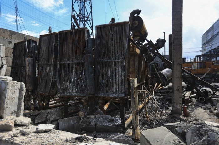 Besichtigung der durch russischen Beschuss beschädigten Energieinfrastruktur in der Westukraine. Foto: epa/Igor Tkachenko