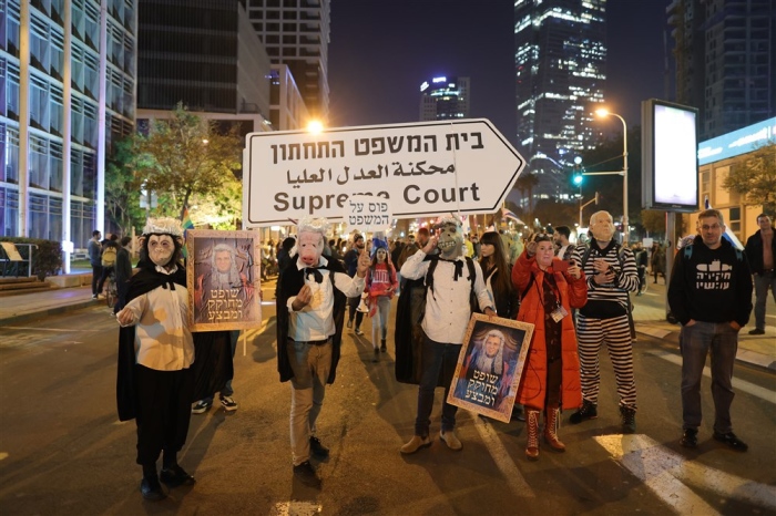 Antiregierungsprotest in Tel Aviv. Foto: EPA-EFE/Abir Sultan