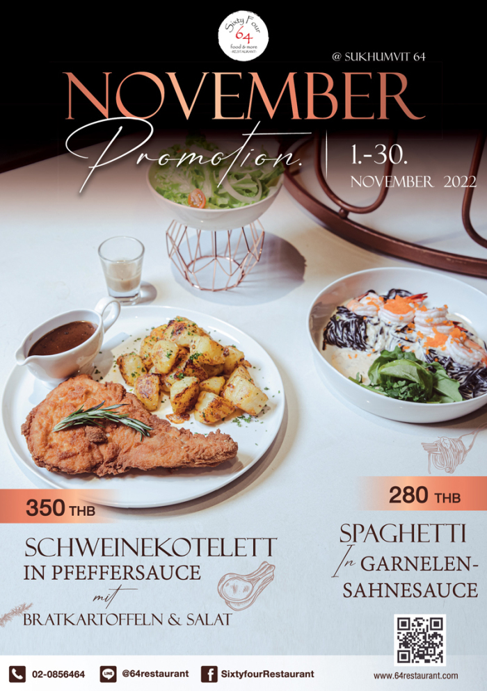 November-Promotion im 64 Restaurant