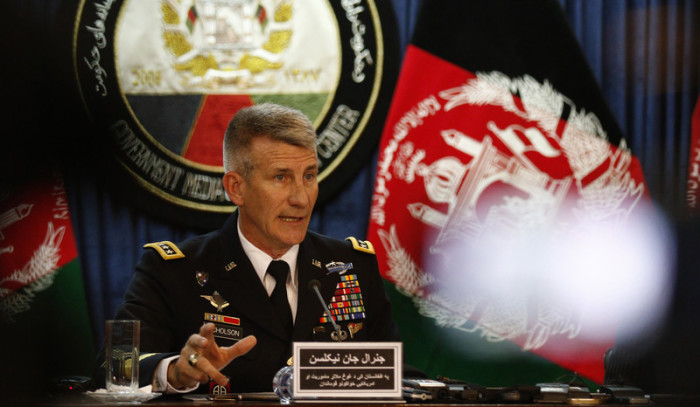  Der Oberbefehlshaber der US- und der Natostreitkräfte in Afghanistan, John Nicholson. Foto: epa/Jawad Jalali