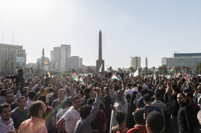 Demonstration in Kairo zur Unterstützung des palästinensischen Volkes. Foto: epa/Str