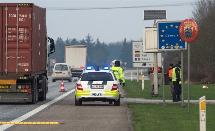 Dänemark führt vorübergehende Kontrollen an der deutschen Grenze ein. Foto: epa/Benjamin Nolte