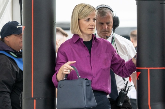 Die Ehefrau des Geschäftsführers des Mercedes AMG Petronas Formel-1-Teams Toto Wolff, Susie Wolff. Foto: epa/Christian Bruna