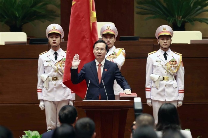 Vietnam's Nationalversammlung wählt Vo Van Thuong zum neuen Präsidenten. Foto: epa/No Sales
