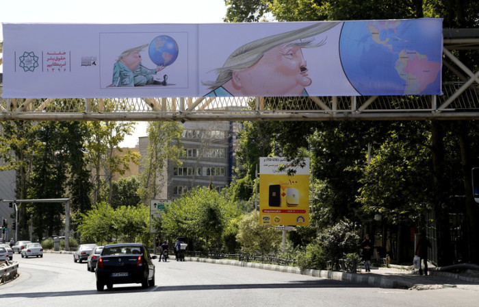  Öffentlicher Trump Cartoon in Teheran. Foto: epa/Str
