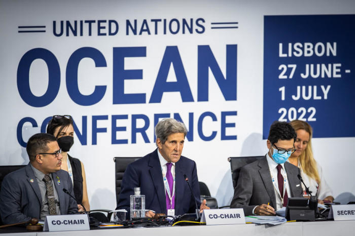 John Kerry auf der UN-Ozeankonferenz. Foto: epa/Jose Sena Goulao
