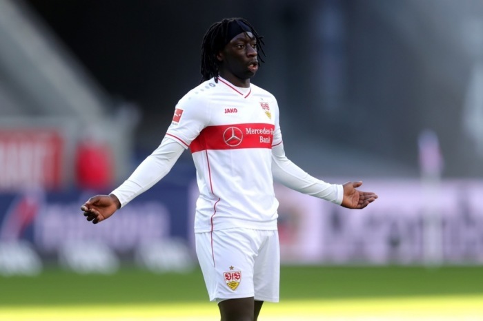 Der Spieler Tanguy Coulibaly vom VfB Stuttgart. Foto: epa/Alex Grimm