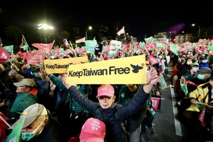 Präsidentschaftswahlkampf in Taiwan in Taipeh. Foto: epa/Ritchie B. Tongo