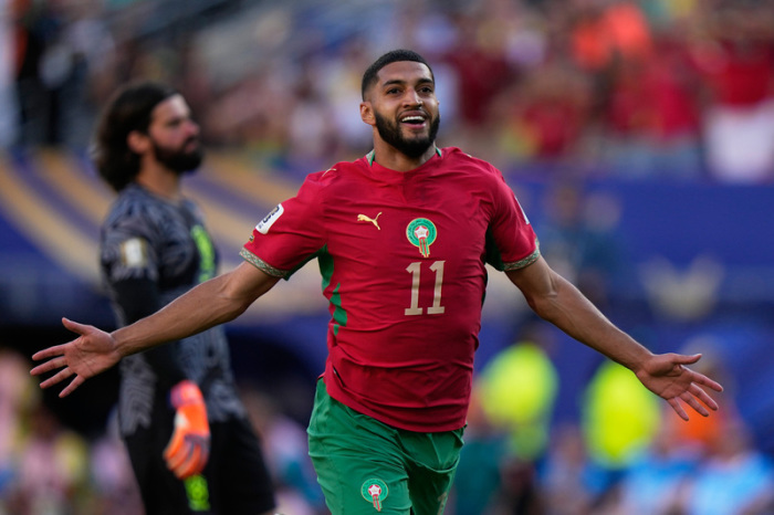 Der Marokkaner Ismael Saibari jubelt nach seinem Tor zum 0:1. (zu dpa: «FC Bayern verpflichtet marokkanischen WM-Star»). Foto: Frank Franklin II/Ap/dpa