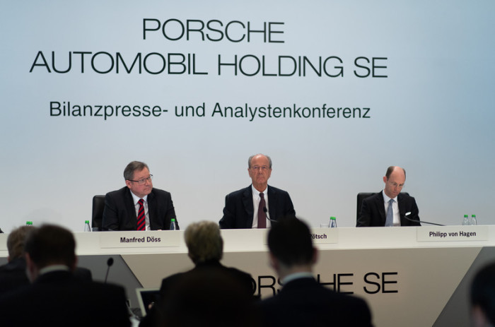 Jahrespresse- und Analystenkonferenz der Porsche Automobil Holding SE in Stuttgart. Foto: epa/Daniel Kopatsch