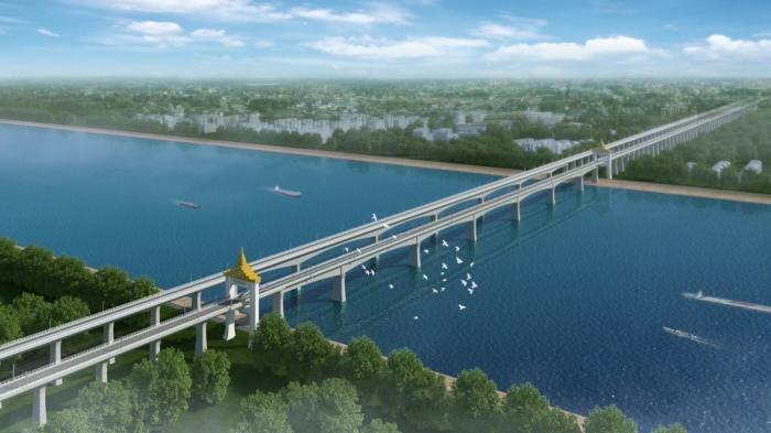 Die neue Thai-Lao-Freundschaftsbrücke in Nong Khai soll Bahnlogistik und Handel zwischen beiden Ländern stärken Foto: Department Of Rail Transport