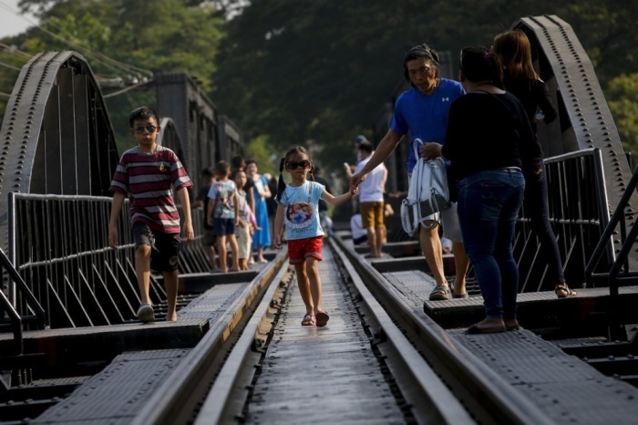 Kanchanaburi bewirbt die Death Railway für die Aufnahme in die UNESCO-Welterbeliste. Foto: epa/Diego Azubel