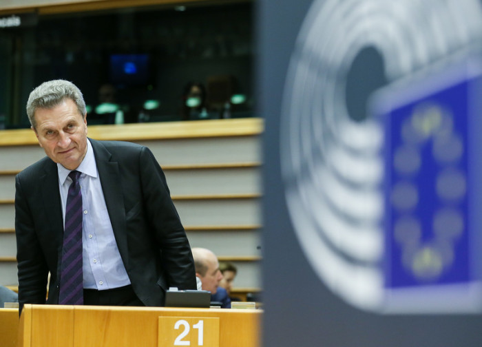  Günther Oettinger. Foto: epa/Stephanie Lecocq