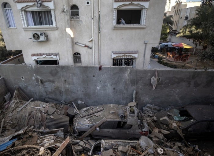 Luftangriffe Israels auf das Flüchtlingslager Rafah. Foto: epa/Haitham Imad