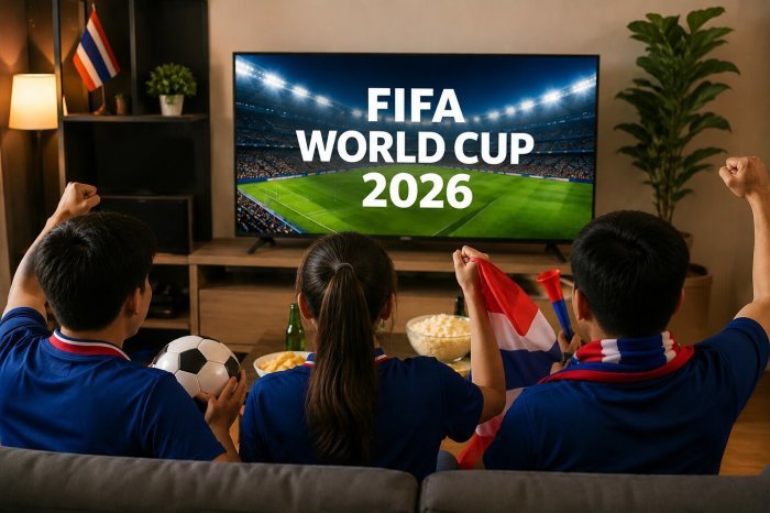 Die FIFA-Weltmeisterschaft 2026 wird in Thailand sowohl im Free-TV als auch per Streaming übertragen. Bild: KI-generiert