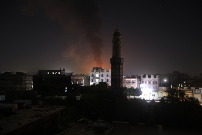 US-UK-Angriffe auf Houthi-Ziele in Sana'a. Foto: epa/Yahya Arhab