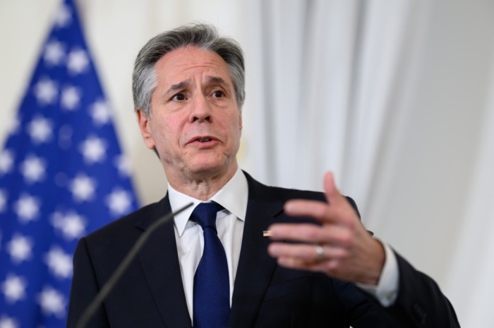 Der US-Außenminister Antony Blinken besucht Wien. Foto epa/MAX SLOVENCIK