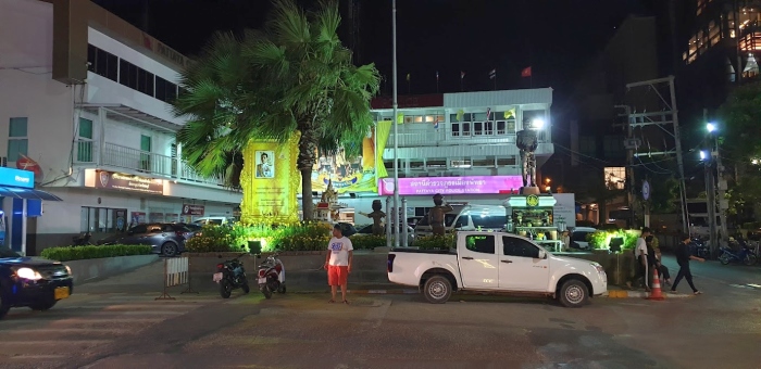 Die Polizeistation an der Soi 9 Beach Road in Pattaya wacht über die nächtliche Ruhe in der Stadt, die niemals schläft. Foto: Rüegsegger
