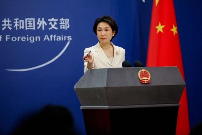 Mao Ning spricht bei einer Pressekonferenz des Außenministeriums in Peking zur Lage im Nahen Osten. Foto: epa/Wu Hao