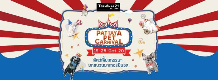 Der „Pattaya Pet Carnival“ findet noch bis nächsten Sonntag statt. Foto: Terminal 21 Pattaya
