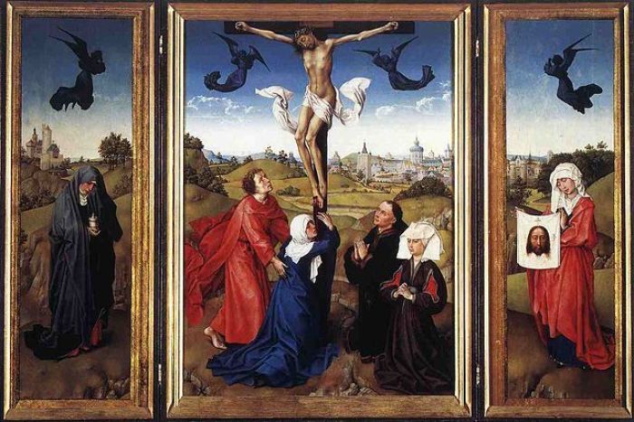 Kreuzigungstriptychon, Rogier van der Weyden.